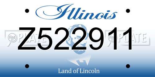 Z522911 Illinois License Plate