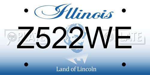 Z522WE Illinois License Plate