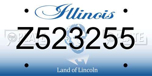 Z523255 Illinois License Plate