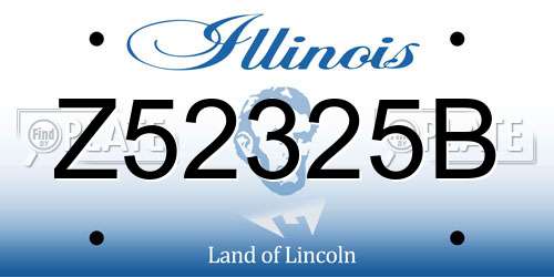 Z52325B Illinois License Plate