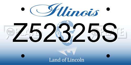 Z52325S Illinois License Plate