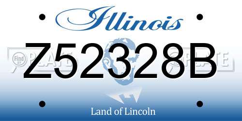 Z52328B Illinois License Plate