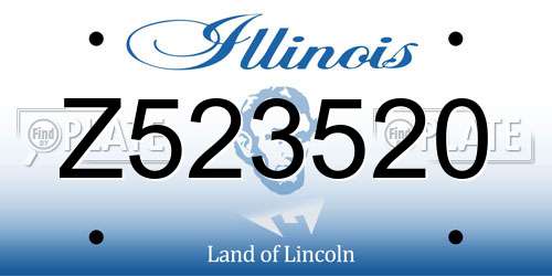 Z523520 Illinois License Plate