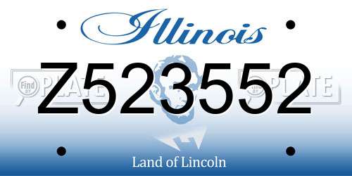 Z523552 Illinois License Plate