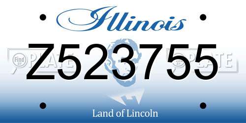 Z523755 Illinois License Plate