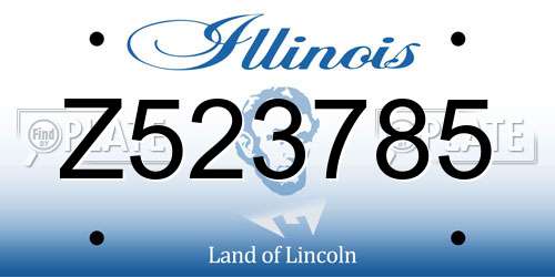Z523785 Illinois License Plate