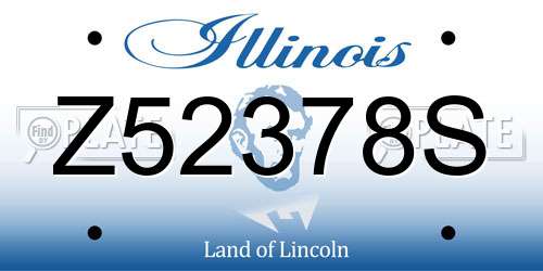 Z52378S Illinois License Plate