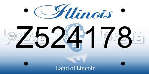 Z524178 Illinois License Plate
