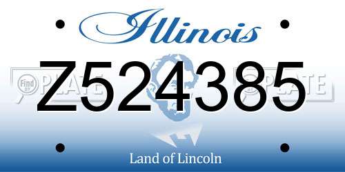 Z524385 Illinois License Plate