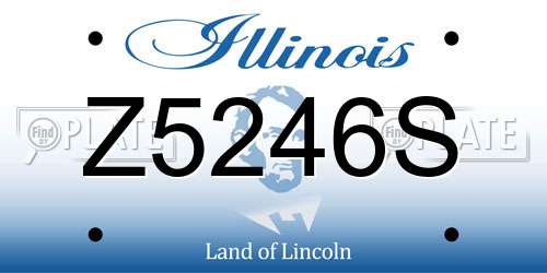 Z5246S Illinois License Plate