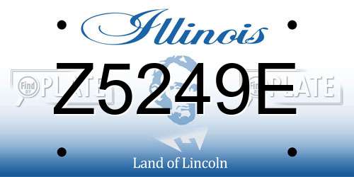 Z5249E Illinois License Plate