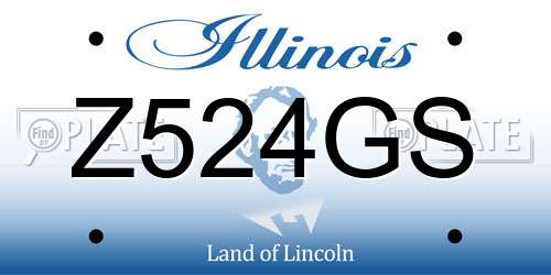 Z524GS Illinois License Plate