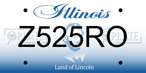 Z525RO Illinois License Plate