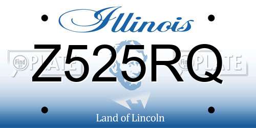 Z525RQ Illinois License Plate