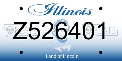 Z526401 Illinois License Plate