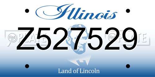 Z527529 Illinois License Plate