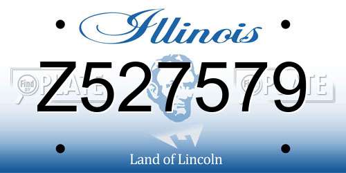 Z527579 Illinois License Plate