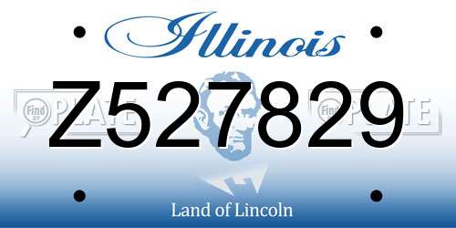 Z527829 Illinois License Plate