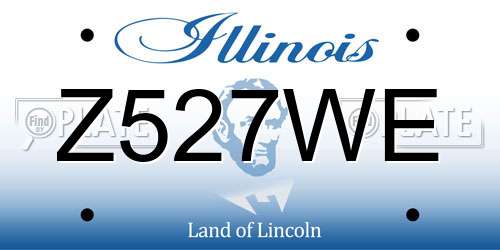 Z527WE Illinois License Plate