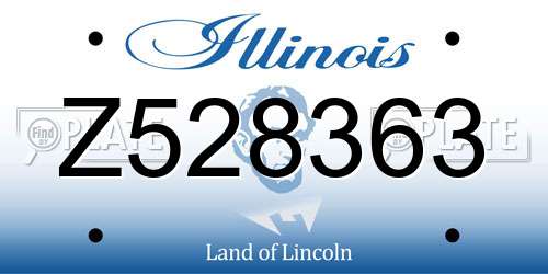 Z528363 Illinois License Plate