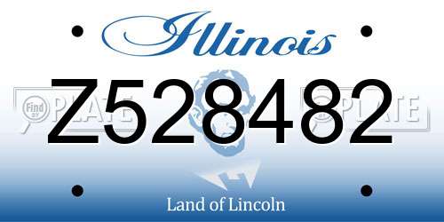 Z528482 Illinois License Plate