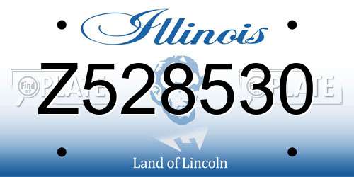 Z528530 Illinois License Plate