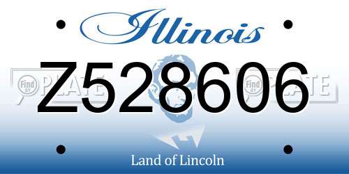 Z528606 Illinois License Plate