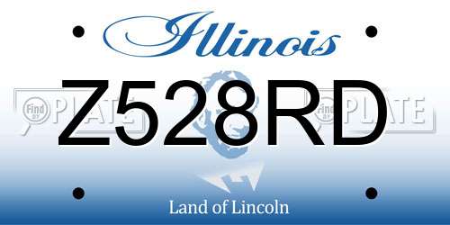 Z528RD Illinois License Plate