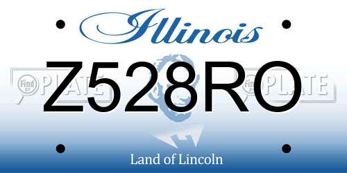 Z528RO Illinois License Plate