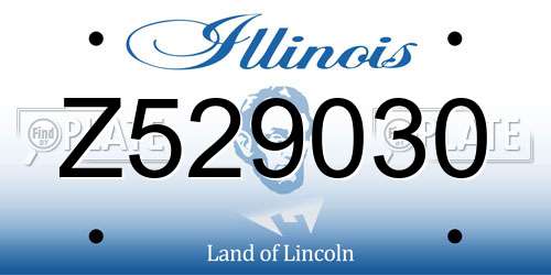 Z529030 Illinois License Plate