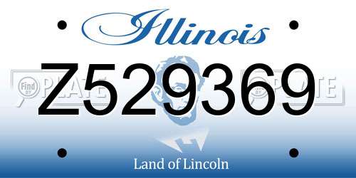Z529369 Illinois License Plate