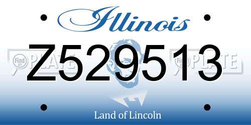 Z529513 Illinois License Plate