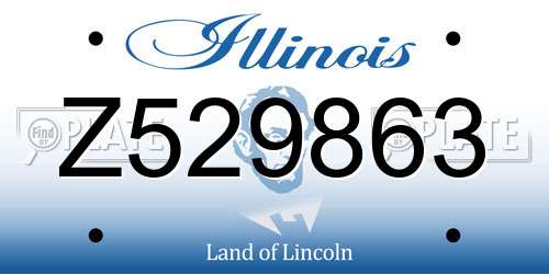 Z529863 Illinois License Plate