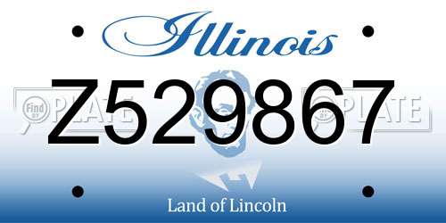 Z529867 Illinois License Plate