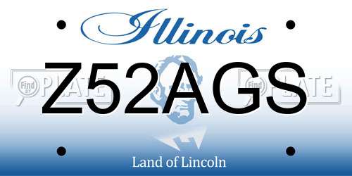 Z52AGS Illinois License Plate