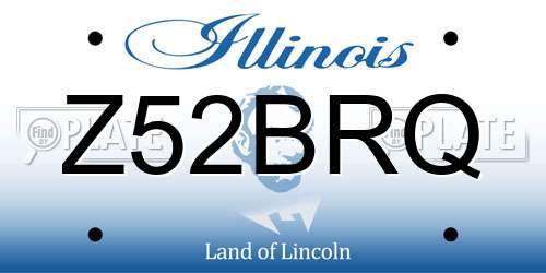 Z52BRQ Illinois License Plate