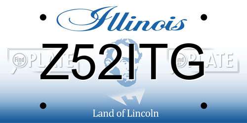 Z52ITG Illinois License Plate