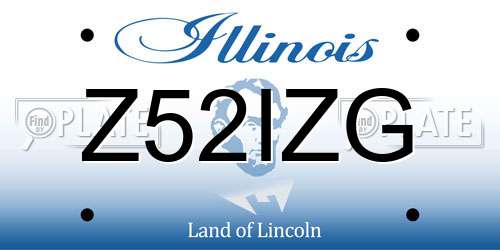 Z52IZG Illinois License Plate