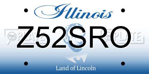 Z52SRO Illinois License Plate