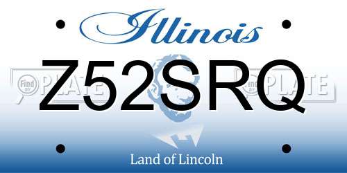Z52SRQ Illinois License Plate
