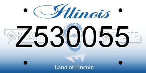 Z530055 Illinois License Plate