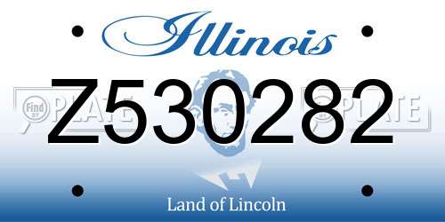 Z530282 Illinois License Plate