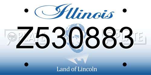 Z530883 Illinois License Plate