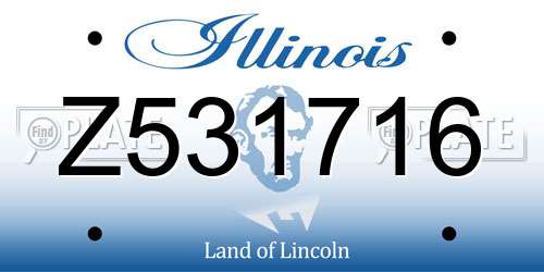 Z531716 Illinois License Plate
