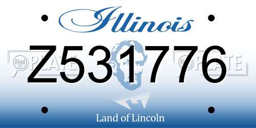 Z531776 Illinois License Plate