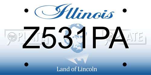 Z531PA Illinois License Plate