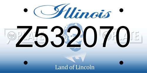 Z532070 Illinois License Plate