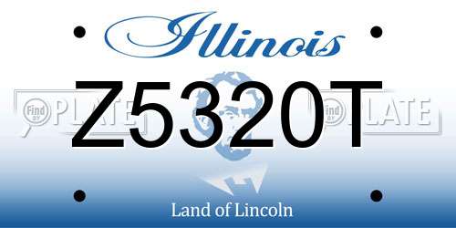 Z5320T Illinois License Plate