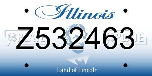 Z532463 Illinois License Plate
