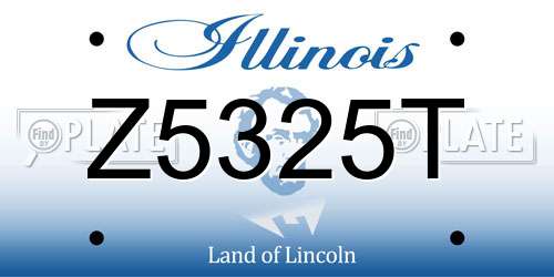 Z5325T Illinois License Plate